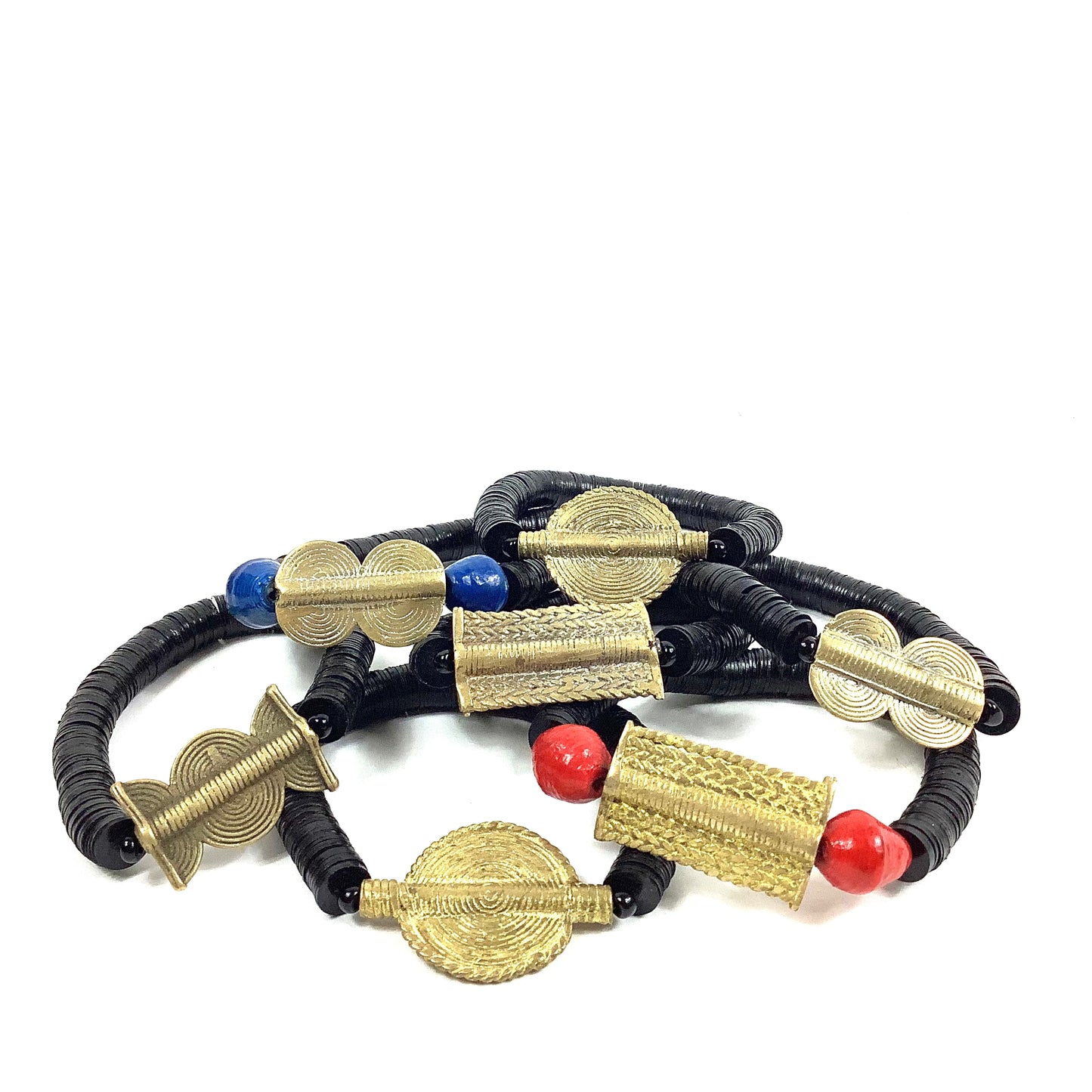 Armband Vinyl & Mässing (flera varianter)