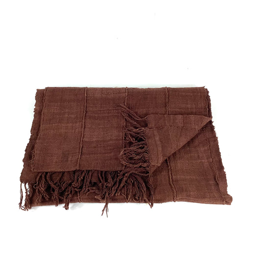 BOGOLAN Handvävd Sjal av Ekologisk Bomull 38x250 (Flera Färger)