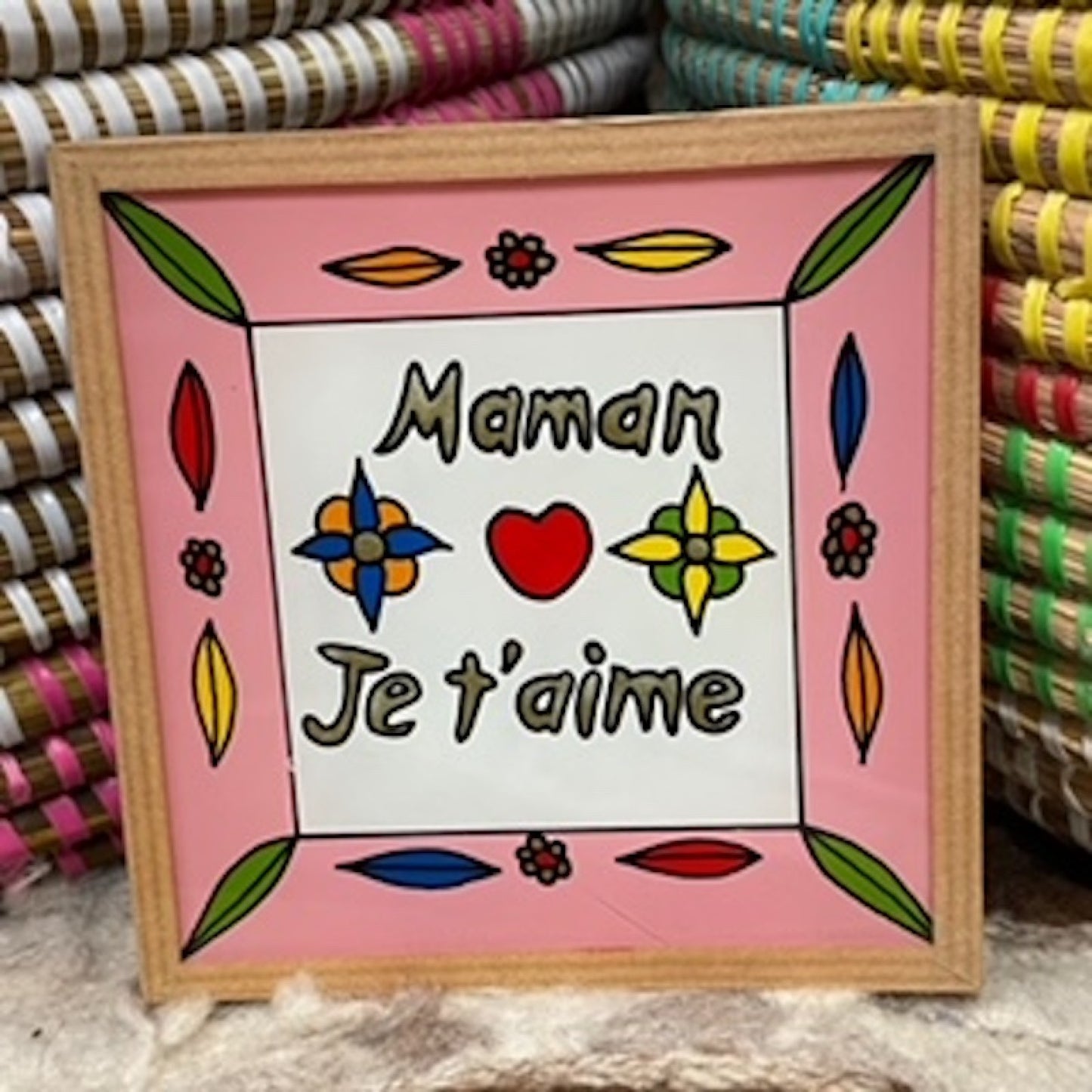 Senegalesiska glas tavla