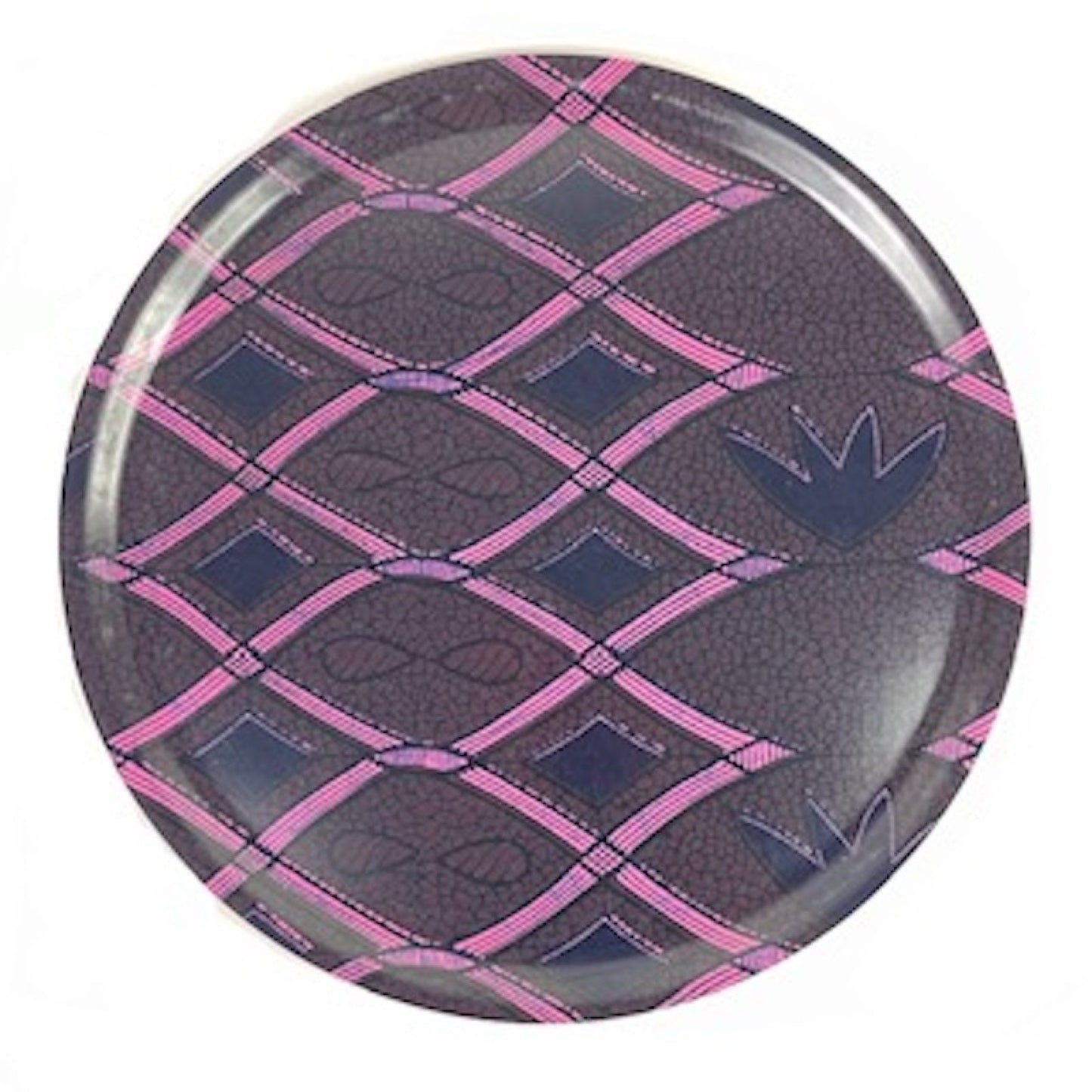 Bricka stor rund, afrikanskt tyg