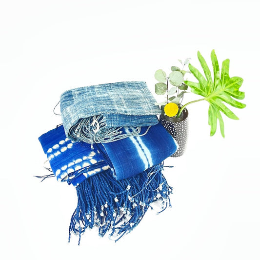 Vintage indigo sjal Mossi, Burkina-Faso