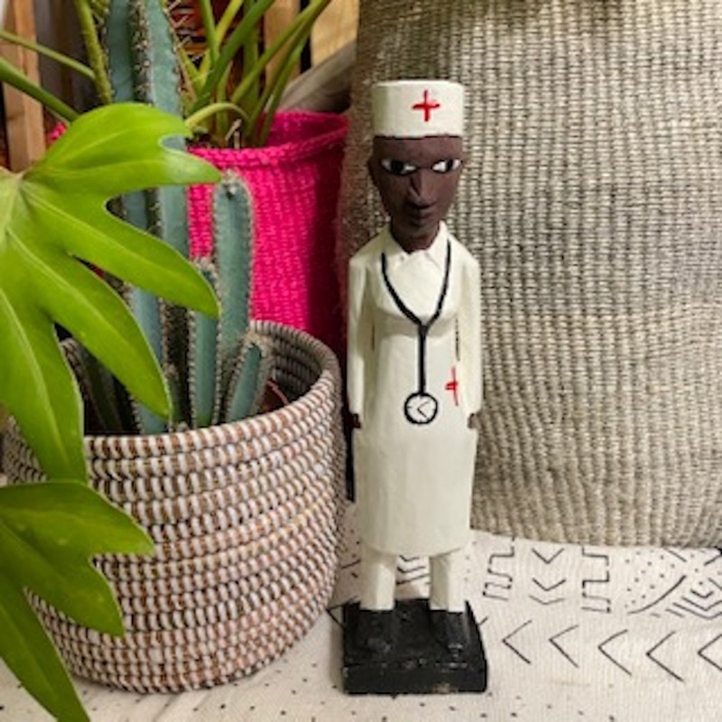 Träskulptur (Läkare )Ivory-coast