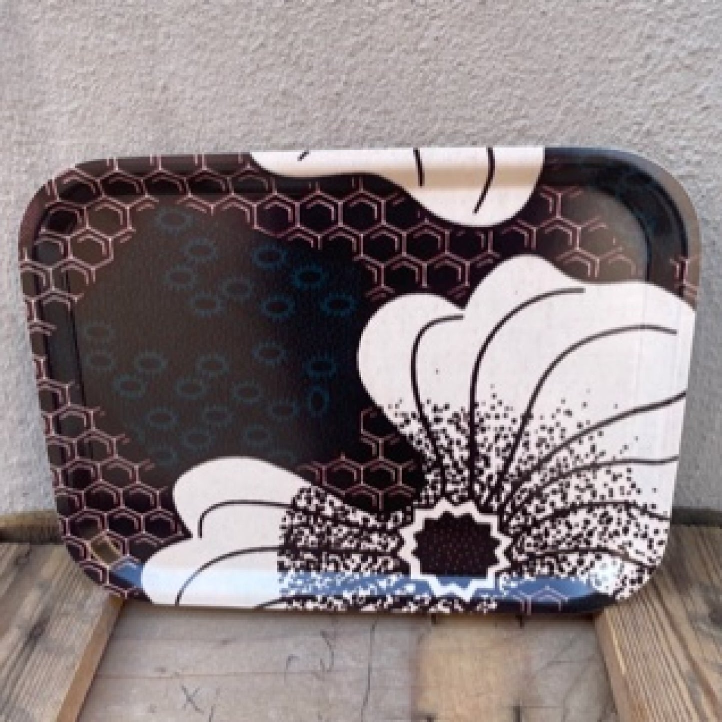 Bricka Rektangulär, afrikanskt tyg