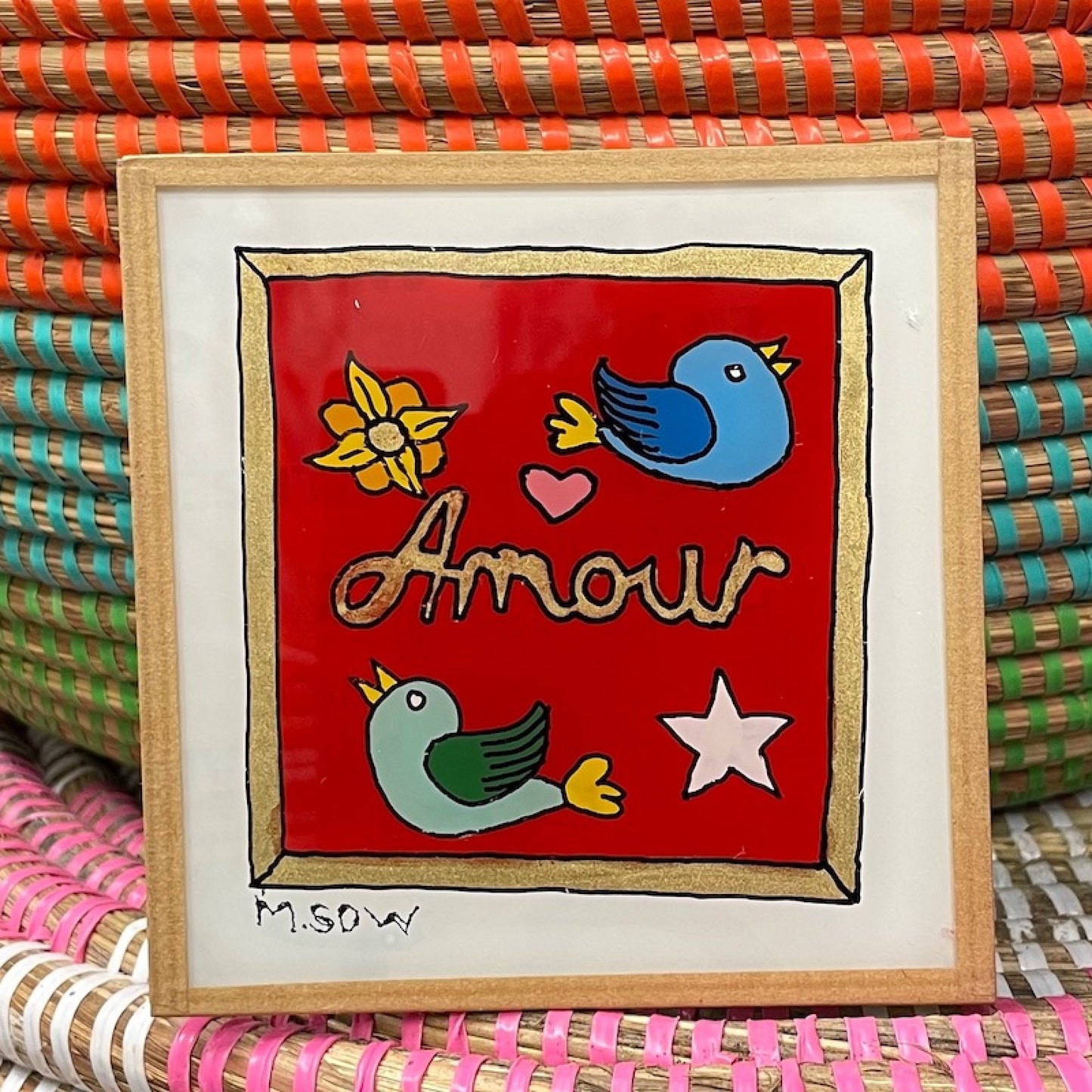 Senegalesiska glas tavla