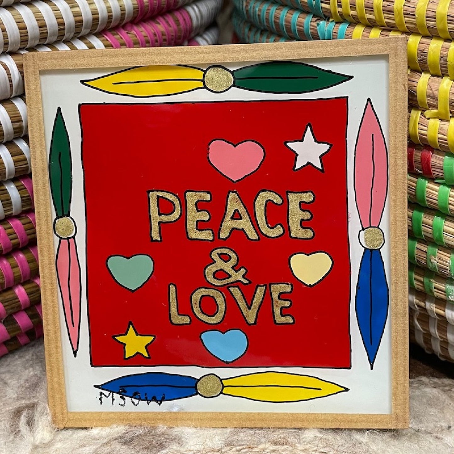 Senegalesiska glas tavla