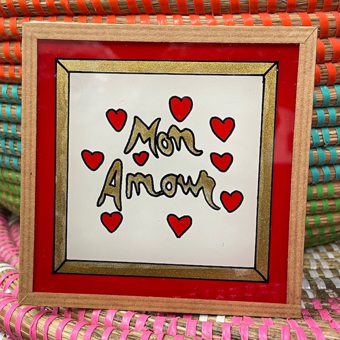 Senegalesiska glas tavla