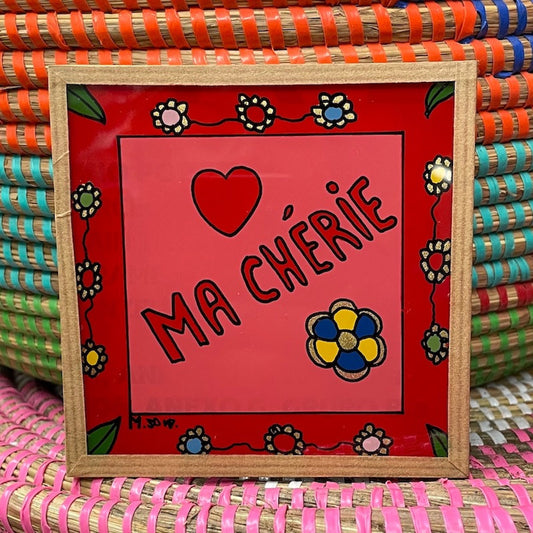 Senegalesiska glas tavla