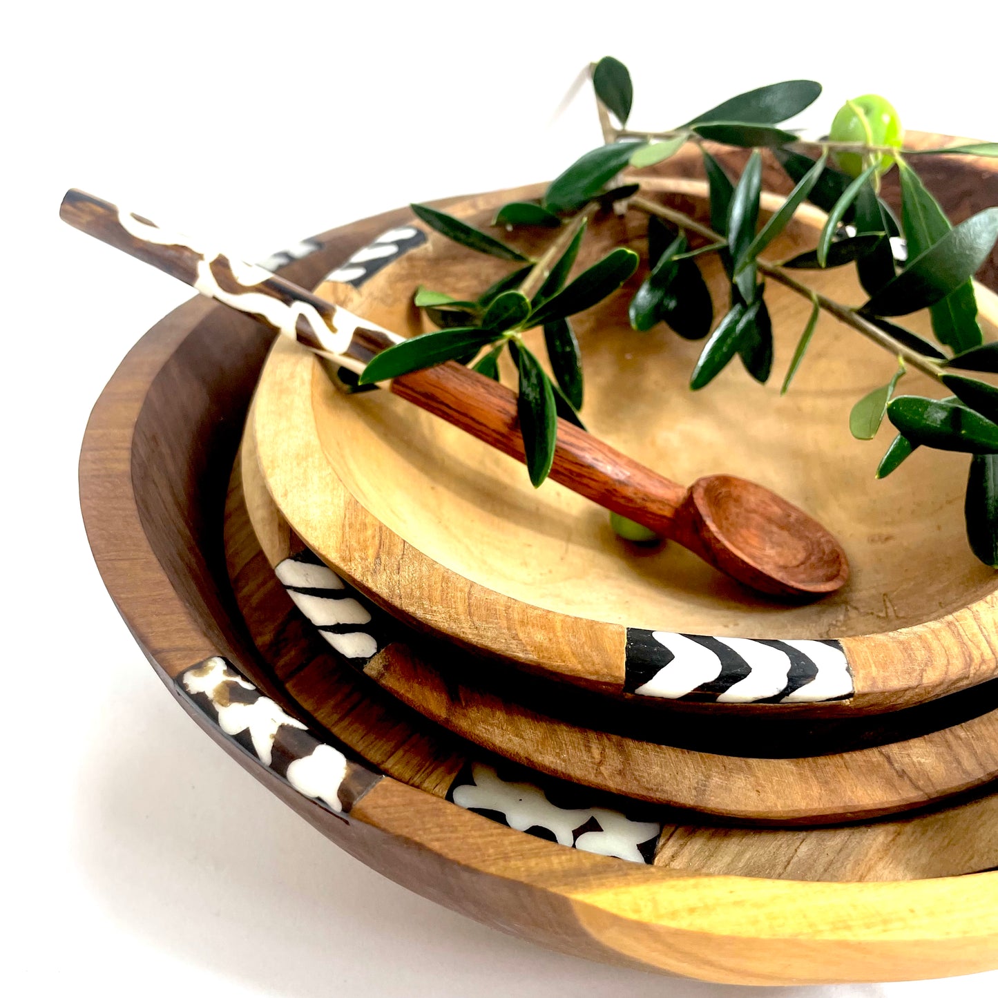 Medium Skål, Olivträ